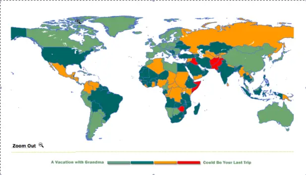 Come Back Alive - World Danger Rating Map