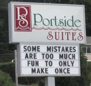 Making Mistakes - Funny Quotes from Hotel Advertisting