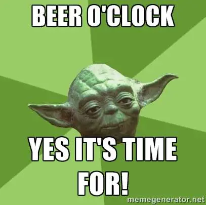 Yoda Beer O'clock Meme
