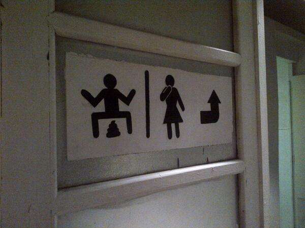 Squat Toilets Asia Funny Sign