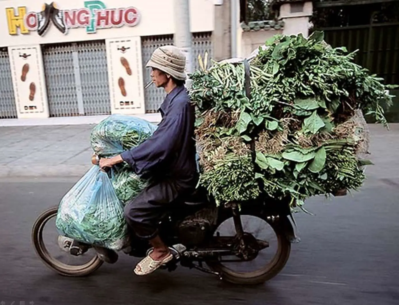 Asian Vegetables On Scooter
