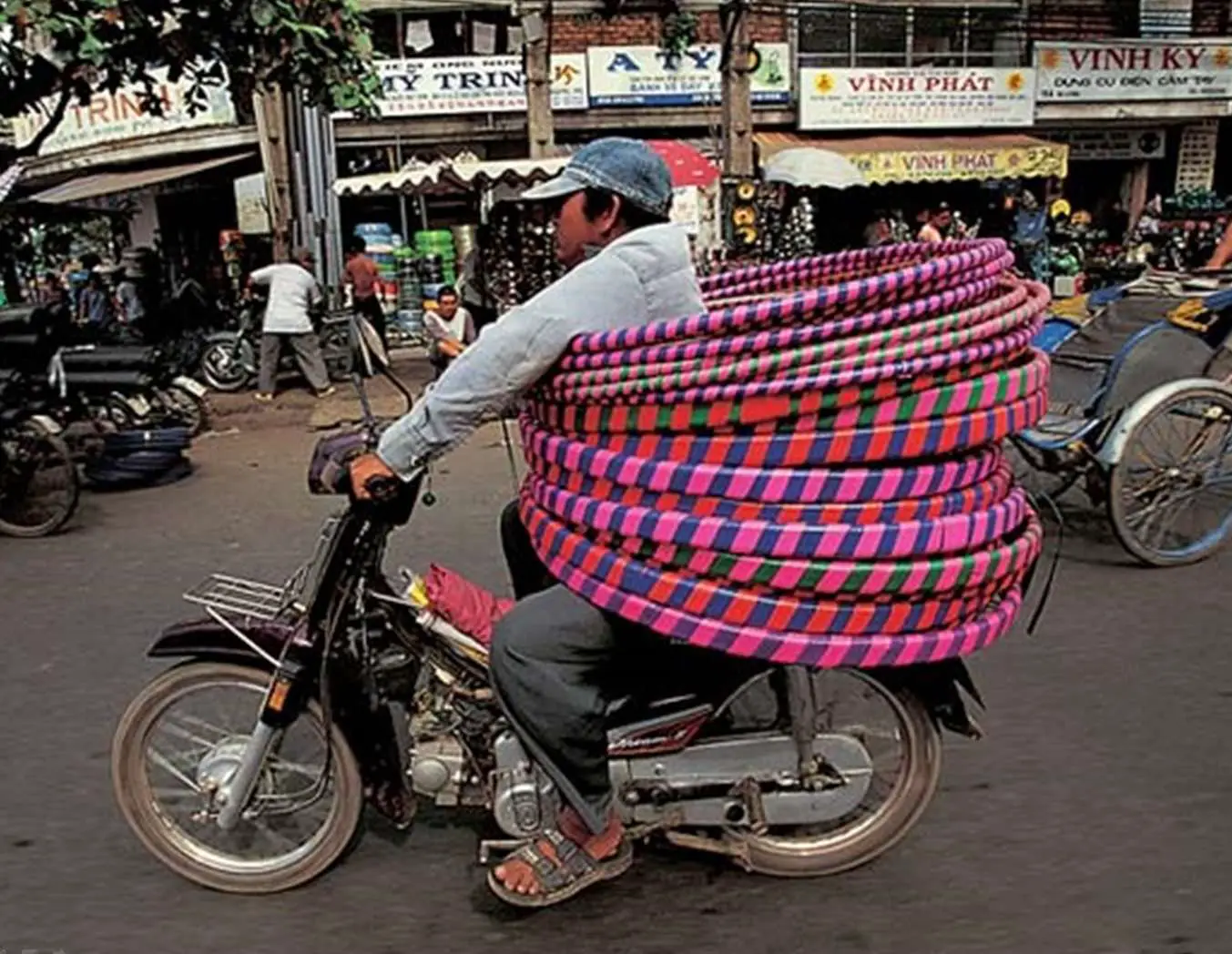 Hula Hoops Transport By Scooter