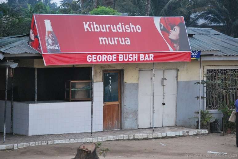 George Bush Bar | Tanzania Travel Blog | Funny Travel Photo - The George Bush Bar, Dar Es Salaam, Tanzania | Bush Pictures, Bush Presidential, Bush Quotes, Bushisms, Dar Es Salaam, Funny Travel, Funny Travel Photo, George Bush, George Bush Funny, George Bush Sayings, George Bush Senior, George Bush Speeches, George H W Bush, George Herbert Bush, George W, George Walker Bush, Pictures Of Bush, Presidents, Quote George Bush, Tanzania, Travel Blogs | Author: Anthony Bianco - The Travel Tart Blog