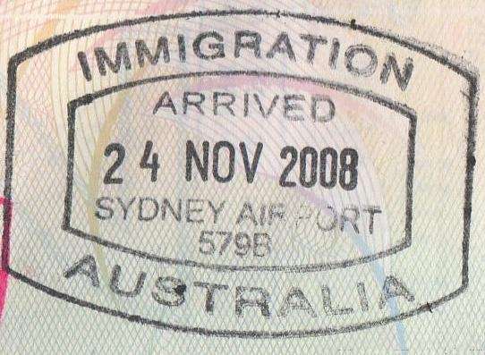 Passport Stamps From Australia