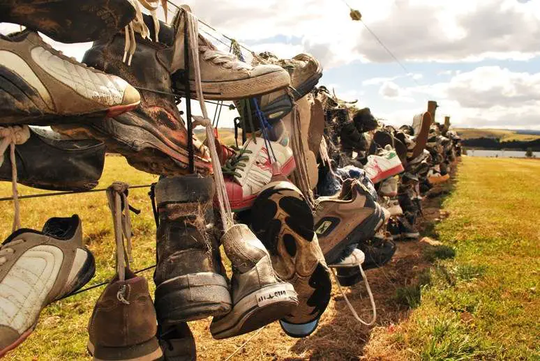 Shoe Fence - Looks Like Imedla Marcos' Collection At Waihola, New Zealand!