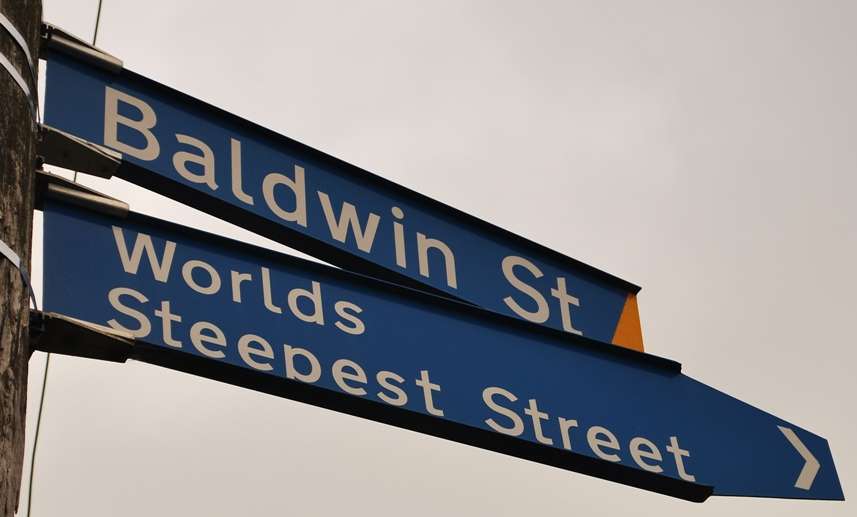 The Worlds Steepest Street, Dunedin, New Zealand