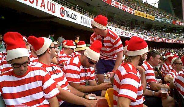 Wheres Waldo Or Wheres Wally Brisbane Australia | Australia Travel Blog | Where'S Waldo? (Or Where'S Wally?) He'S At The Cricket! | Australia Travel Blog | Author: Anthony Bianco - The Travel Tart Blog