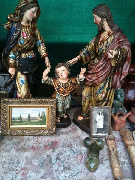 Mary, Jesus And Joseph Christmas Nativity Scene - The Bogota Market Version In Colombia