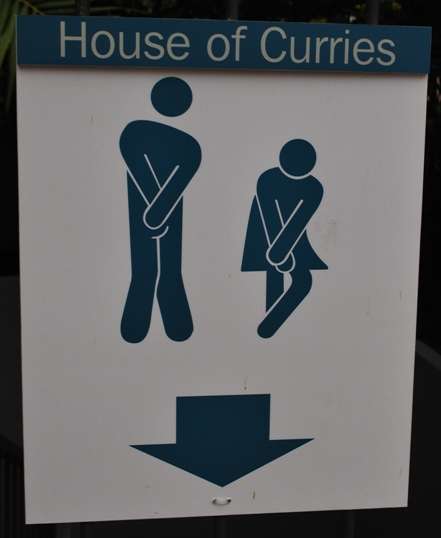 Funny Toilet Sign - House Of Curries