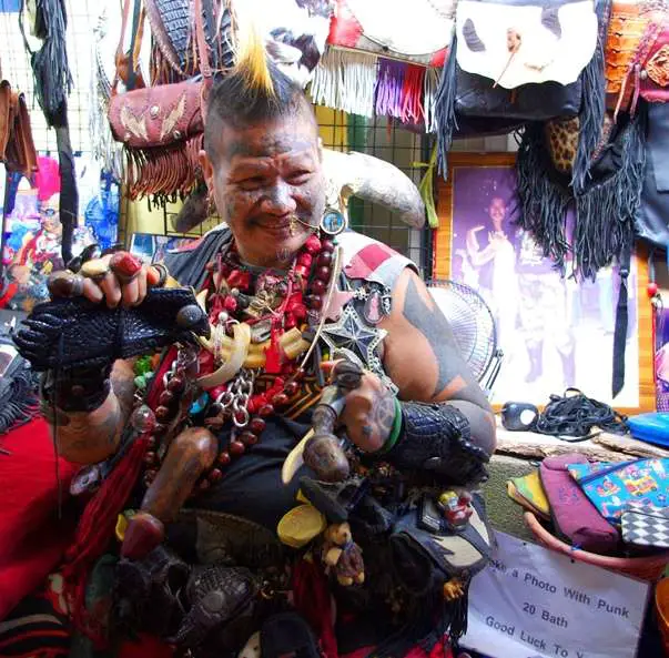 Weird People Photo - Blind Punk, Chatuchak Market, Bangkok Thailand