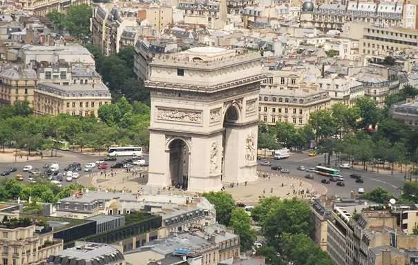 Arc De Triomphe Paris France Crazy Traffic Etoile Tour De France
