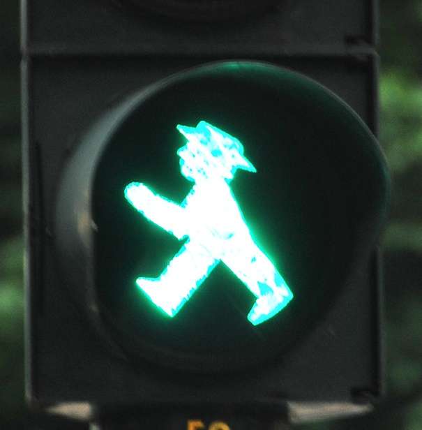 Funny Traffic Signs Pedestrian Lights In Berlin Germany