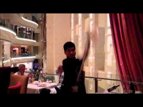 Tea Party At Shangri-La Hotel Dubai. Crazy Swirling And Pouring Video
