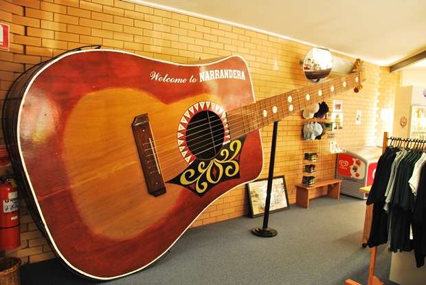 Funny Guitars | Australia Travel Blog | Big Things In Australia! Check Out This List Of Large Australian Roadside Icons And Tourist Attractions! | Australian Big Icons, Big Banana, Big Tennis Racquet, Big Things In Australia, Golden Gumboot, List Of Big Things In Australia, The Big Apple, The Big Bull | Author: Anthony Bianco - The Travel Tart Blog