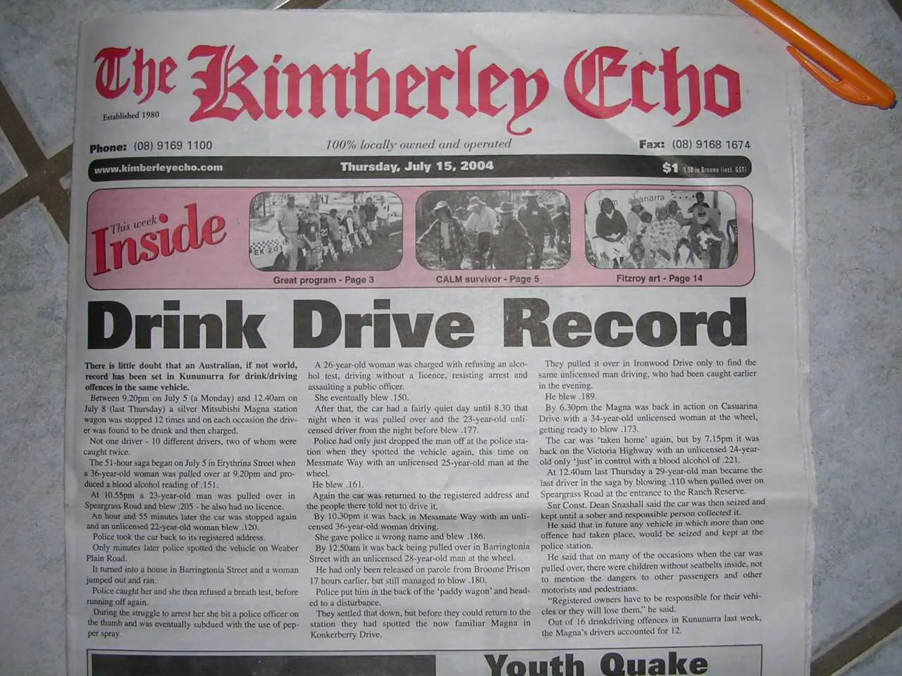 Dui Drink Driving Record | Australia Travel Blog | Driving Under The Influence (Dui) -The Drink Driving Record! | Australian Road Trips, Blood Alcohol Content, Boozing, Drink Driving, Driving Under The Influence, Dui, Road Trip, Western Australia | Author: Anthony Bianco - The Travel Tart Blog