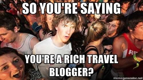 Travel Blogging Business Meme