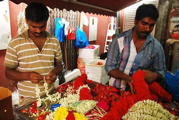 Flower Arranging - Little India, Singapore