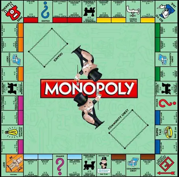 United Kingdom Monopoly Board