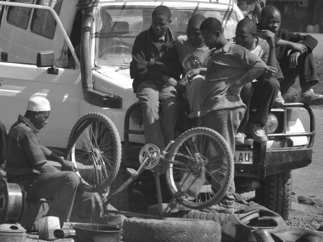Fixing A Tyre - Arusha Tanzania