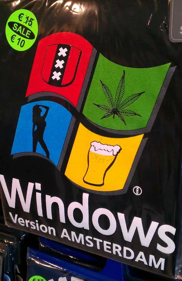 Microsoft Windows | Air Travel | Microsoft Windows - The Amsterdam Version! | Amsterdam, Computer Software, Funny T-Shirt Sayings, Microsoft Windows, Travel Satire, Windows Jokes | Author: Anthony Bianco - The Travel Tart Blog