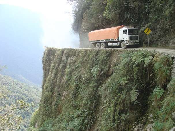 Truck On Narrow Road