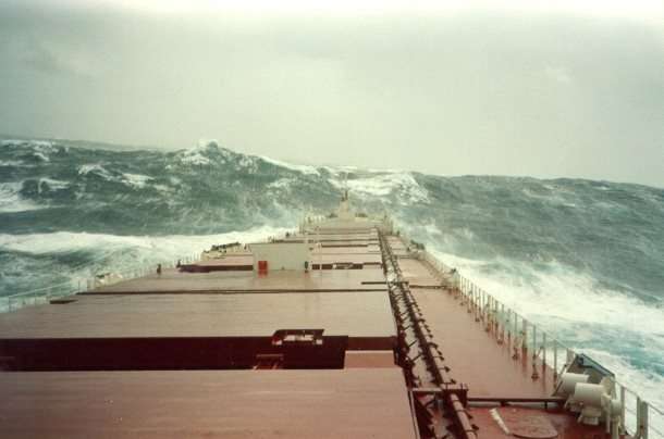 Shipping Containers - Rough Seas