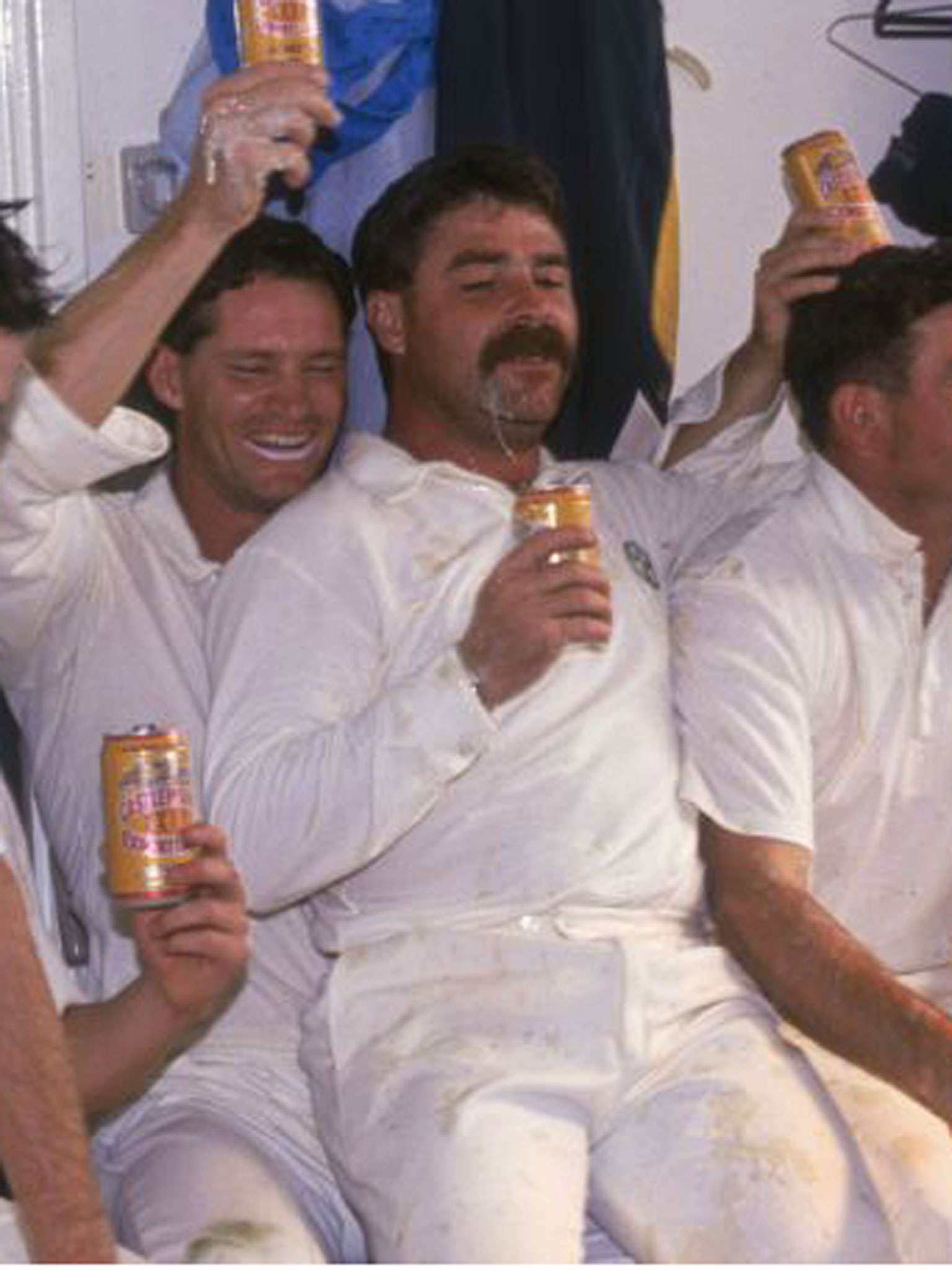 David Boon Drinking Beer - 52 Can Trip From Sydney To London