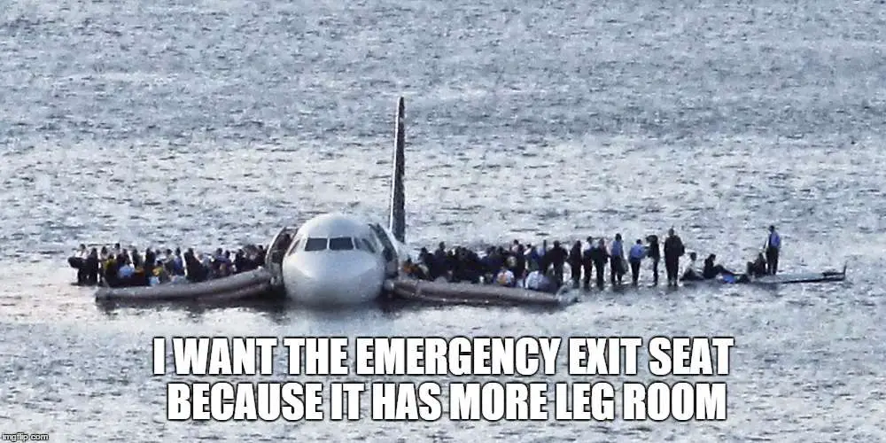Emergency Exit Seats | Travel Memes | Short Jokes &Amp; Humor About The Travel Industry! | Travel Memes | Author: Anthony Bianco - The Travel Tart Blog