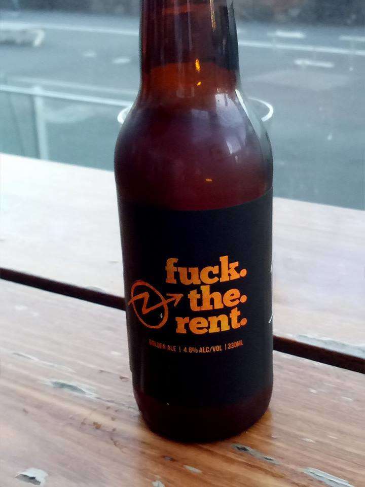 Rental Payments Funny Beer Label | Oceania Travel Blog | Rental Payments. Screw That! | Oceania Travel Blog | Author: Anthony Bianco - The Travel Tart Blog