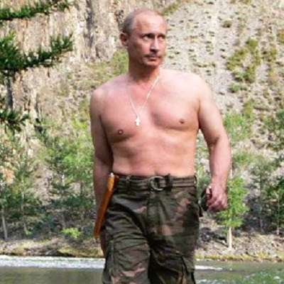 Funny Russian President - Vladimir Putin Topless