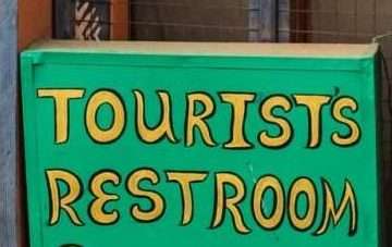 Tourist Restroom | Bhutan Travel Blog | Public Restrooms Near Me - A Most Unusual Toilet Sign! | Bhutan Travel Blog | Author: Anthony Bianco - The Travel Tart Blog