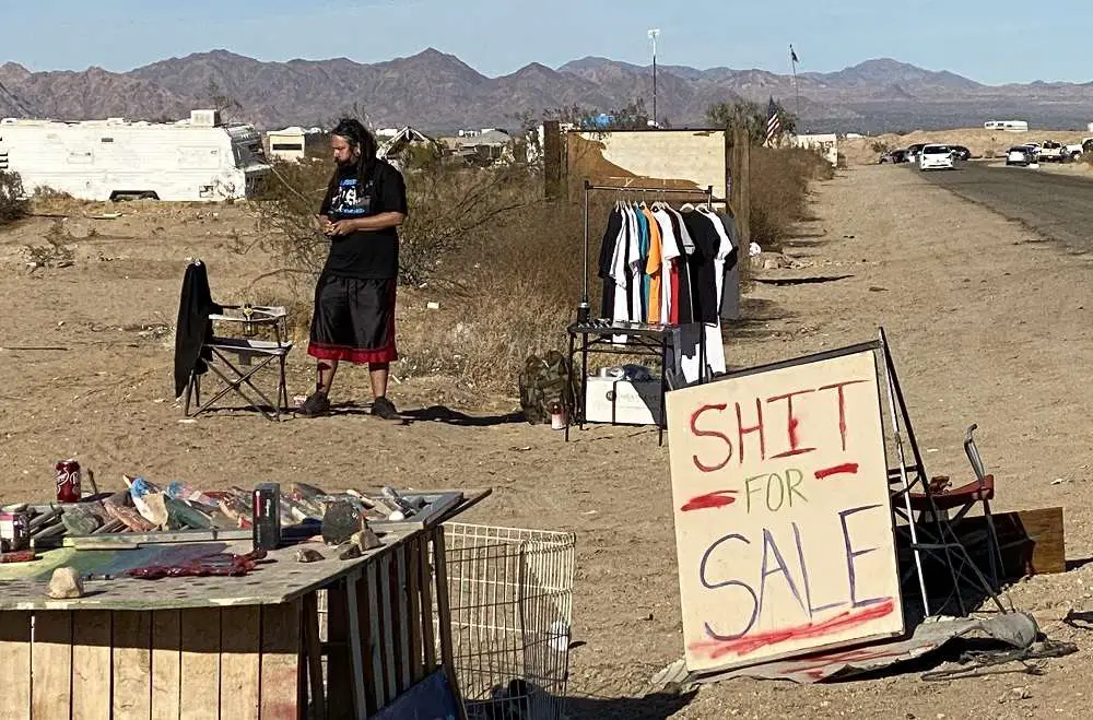 Shit For Sale Slab City Salton Sea California | United States | Shit For Sale At Slab City! | United States | Author: Anthony Bianco - The Travel Tart Blog